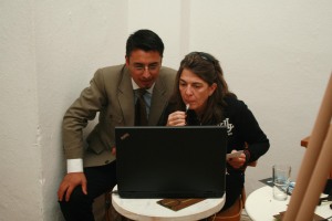 Tandem, Flavia Company per skype mit Judith Keller in Kolumbien und Dolmetscher